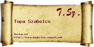 Topa Szabolcs névjegykártya